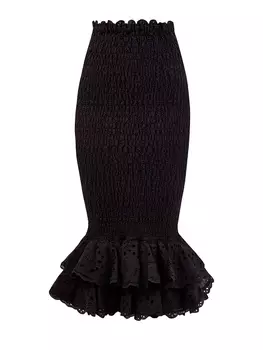 Облегающая юбка Liliana с подолом в стиле фламенко
