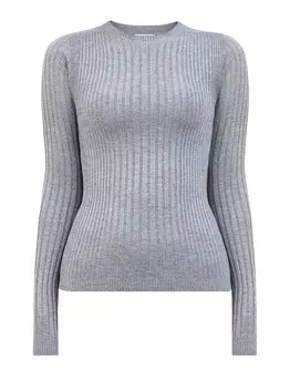 Облегающий джемпер эластичной вязки с мерцающей нитью ламе