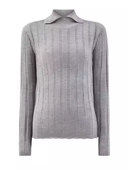 Облегающий джемпер из шерсти с мерцающей нитью ламе