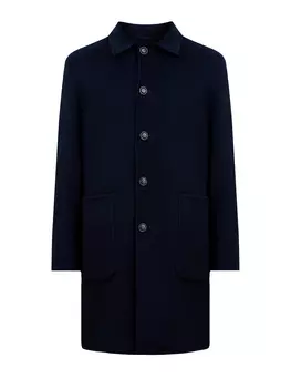 Однобортное пальто ручной работы из вирджинской шерсти