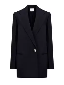 Однобортный жакет ручной работы из шерсти с широкими лацканами