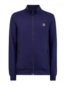 Однотонная толстовка в спортивном стиле из хлопка с логотипом