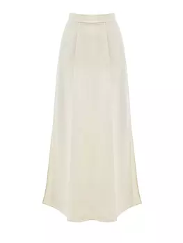 Однотонная юбка Long Minimal из легкого твила Fluid