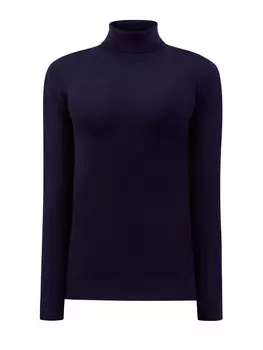 Однотонная водолазка из гладкой шерстяной пряжи