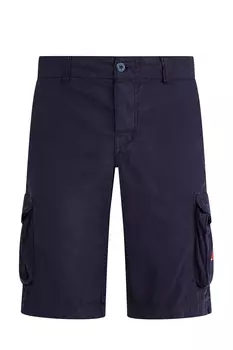 Однотонные бермуды из хлопка с карманами в стиле карго