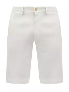 Однотонные бермуды в стиле sprezzatura из эластичного хлопка