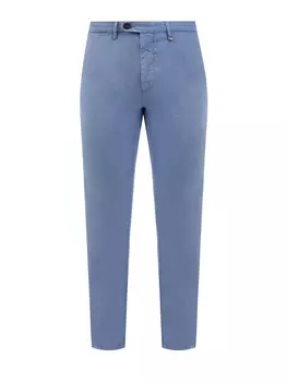 Однотонные брюки из хлопка и лиоцелла с поясом split-waistband