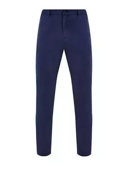 Однотонные брюки в стиле casual из лиоцелла и хлопка