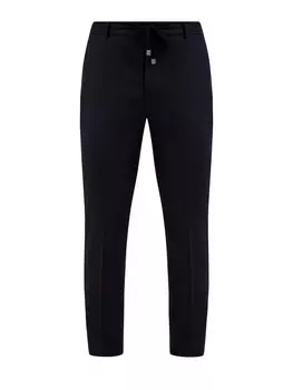 Однотонные брюки в стиле sprezzatura из эластичной шерсти