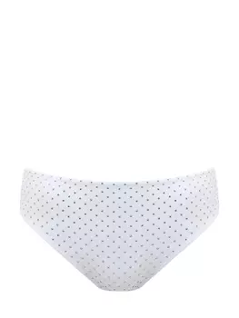 Однотонные плавки-слипы с декором из мерцающих стразов