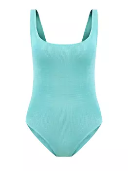 Однотонный купальник из фактурной быстросохнущей ткани ламе