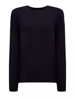 Однотонный лонгслив из хлопкового джерси с патчем на рукаве