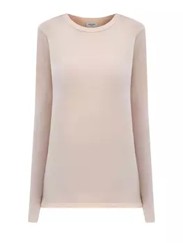 Однотонный лонгслив из мягкого хлопкового джерси