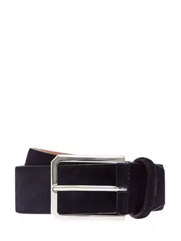 Однотонный ремень из замши с литой фурнитурой