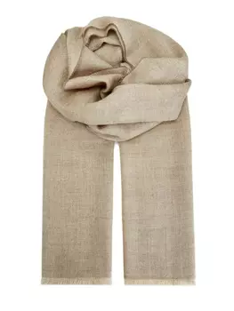 Однотонный шарф из тонкого кашемира и шелка