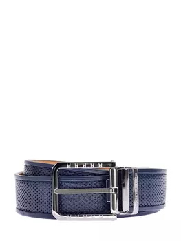 Окрашенный вручную ремень из перфорированной кожи