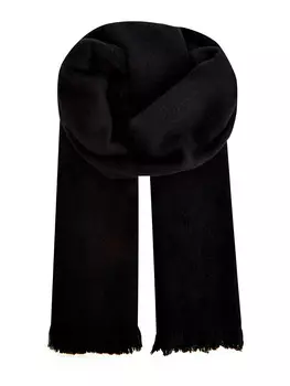 Палантин из мягкой фактурной шерсти с бахромой