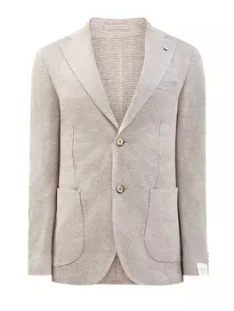Пиджак в стиле sprezzatura из джерси в микро-клетку