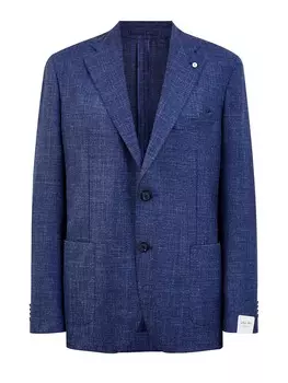 Пиджак в стиле sprezzatura из шерсти, шелка и льна