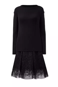 Платье 2 в 1 из кружева с кашемировым джемпером