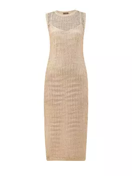 Платье-комбинация из льняной пряжи с нитью ламе