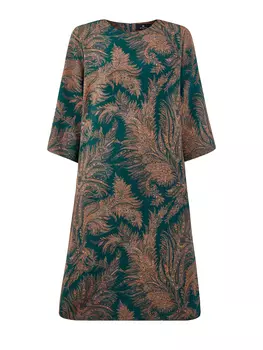 Платье-миди в стиле бохо с рукавами и мотивом пейсли