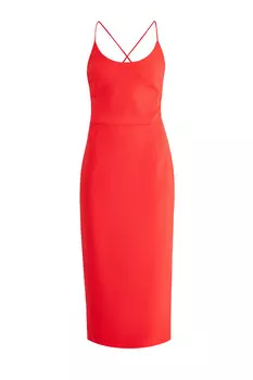 Платье по фигуре с тонкими бретелями и перекрестной отделкой спинки