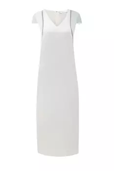 Платье в стиле colorblock из шелкового крепа