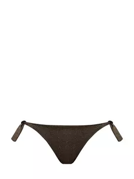 Плавки-бикини из металлизированной ткани ламе с завязками