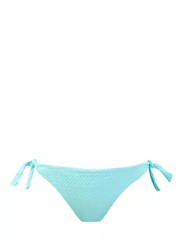 Плавки-бикини с фактурным узором и завязками