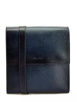 Плечевая сумка из окрашенной вручную кожи с эффектом патины