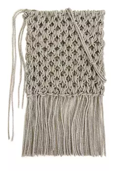 Плетеная сумка ручной работы с инкрустацией из мерцающих кристаллов