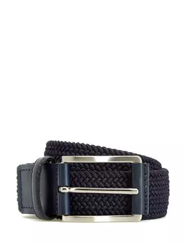 Плетеный ремень с деталями из окрашенной вручную кожи