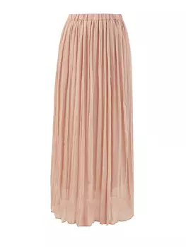 Плиссированная юбка-миди из струящегося шелка
