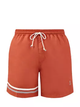 Пляжные плавательные шорты с деталями в полоску