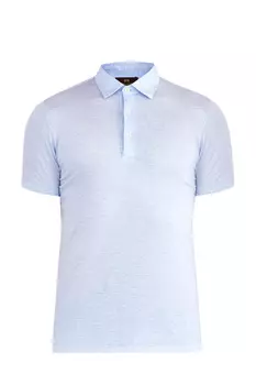 Поло из гладкого хлопка джерси с застежкой на пуговицы