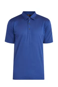 Однотонная футболка-поло из хлопкового джерси