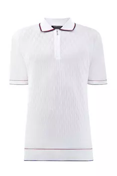 Поло из хлопковой пряжи с добавлением шелковой нити