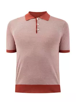 Поло из пряжи на основе вискозы и шелка
