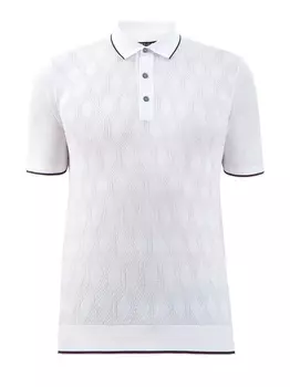 Поло из тонкой хлопковой пряжи с орнаментом