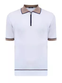 Поло из тонкой хлопковой пряжи с отделкой colorblock