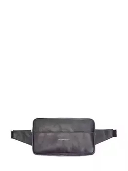 Поясная сумка из матовой кожи с неоднородным эффектом