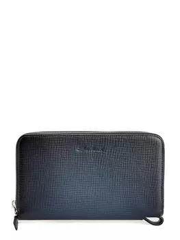 Портмоне из сафьяновой кожи с двумя отделениями и логотипом