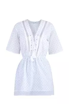 Приталенная рубашка со шнуровкой и отделкой из вуали и кружева