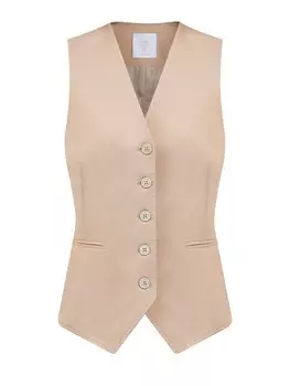 Приталенный костюмный жилет из хлопкового габардина