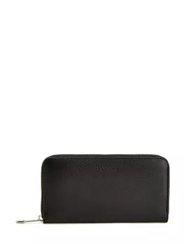 Прямоугольное портмоне из фактурной кожи с тисненым логотипом