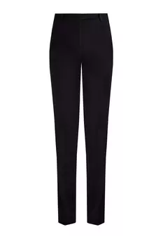 Прямые черные брюки в стиле минимализм из костюмной ткани