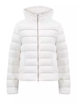 Пуховая куртка из матового нейлона с ювелирными цепочками