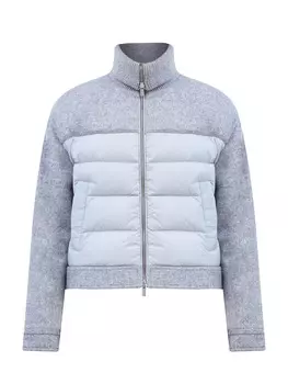 Пуховая куртка из шерсти и стеганого нейлона с цепочками Punto Luce