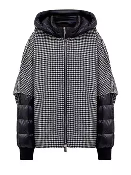 Пуховик 2 в 1 из влагозащитного нейлона и шерстяного драпа